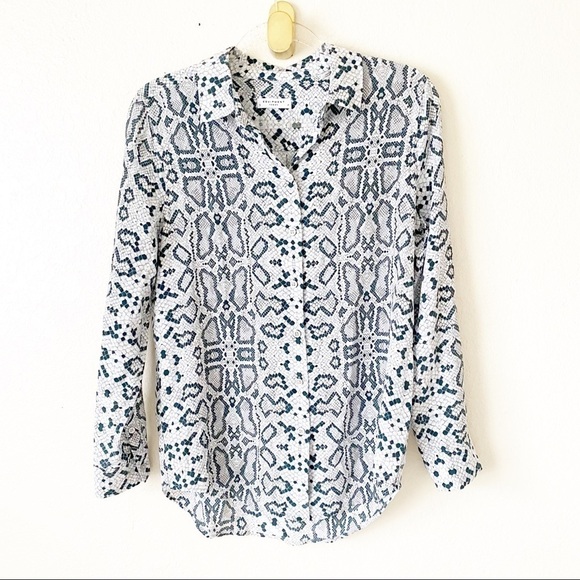 Equipment Essential Python Print Silk Shirt size small - Picture 5 of 16